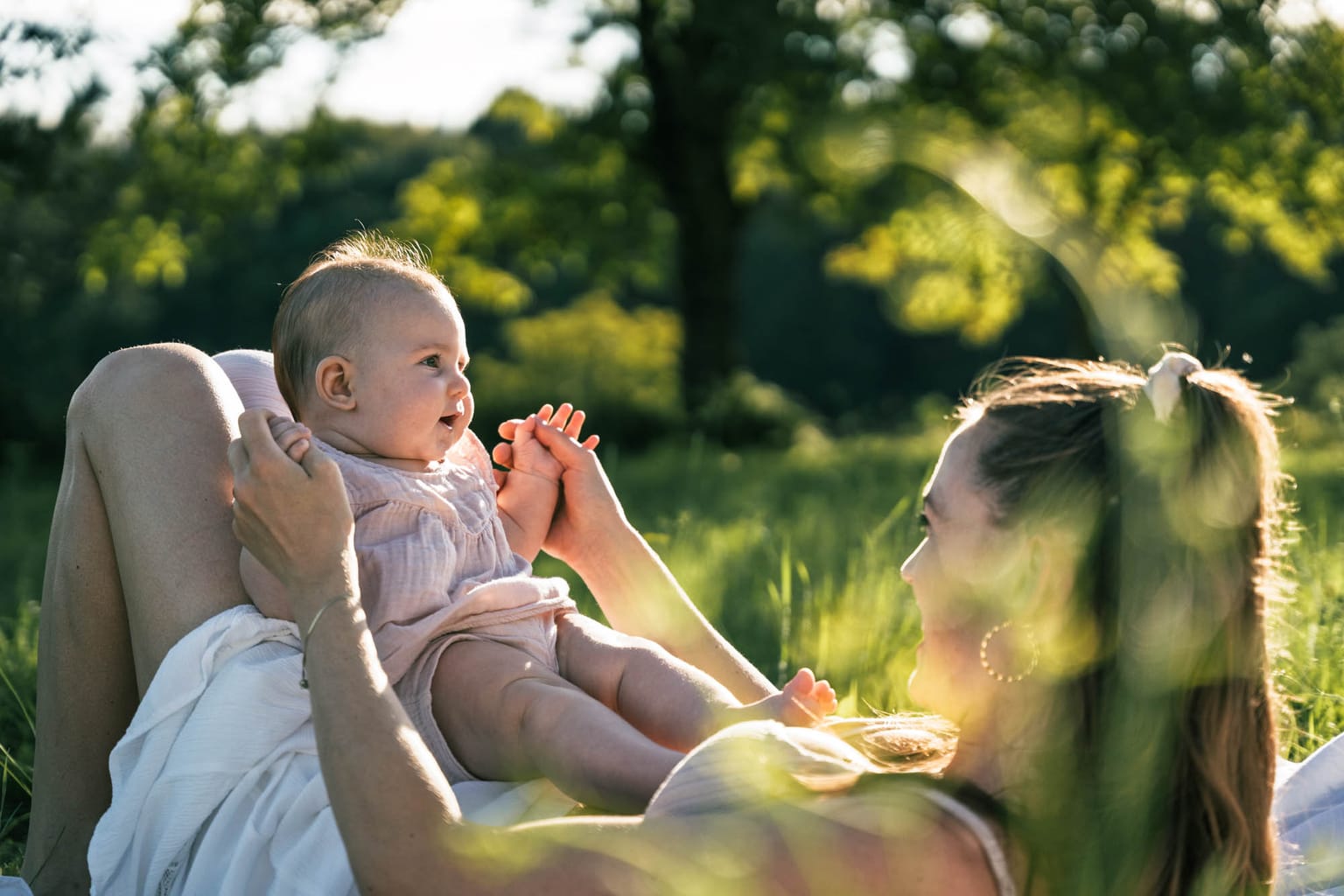 Baby portrait with gentle lighting