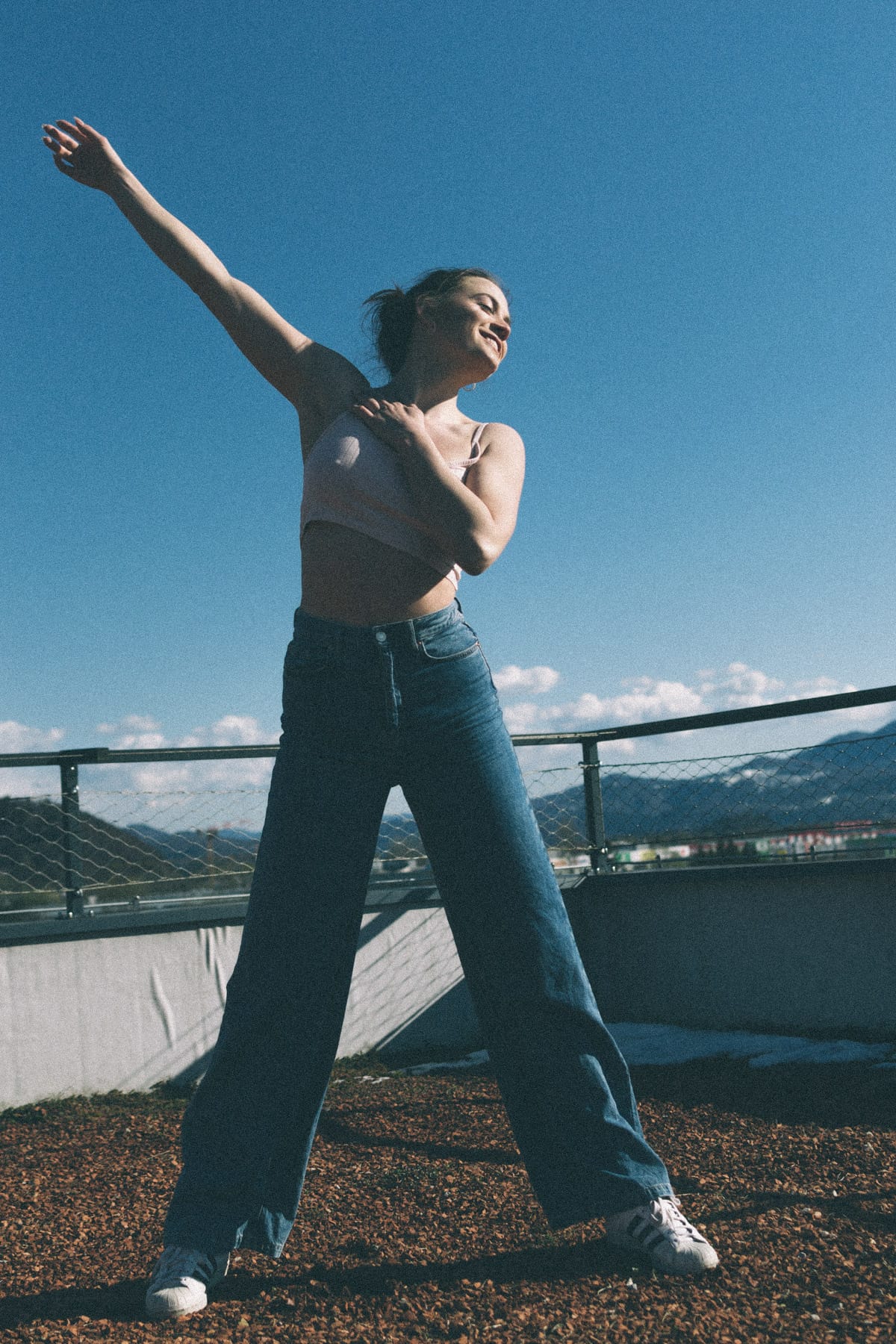 Introspective moment in natural lighting